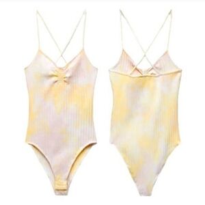 ZARA tie dye ribbed bodysuit
